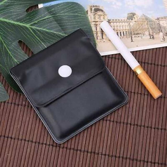 Dompet Asbak/Portable Pocket Wallet Ashtray Fireproof Pvc - Hitam