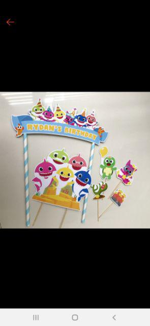 Topper Birthday Cake Baby Shark