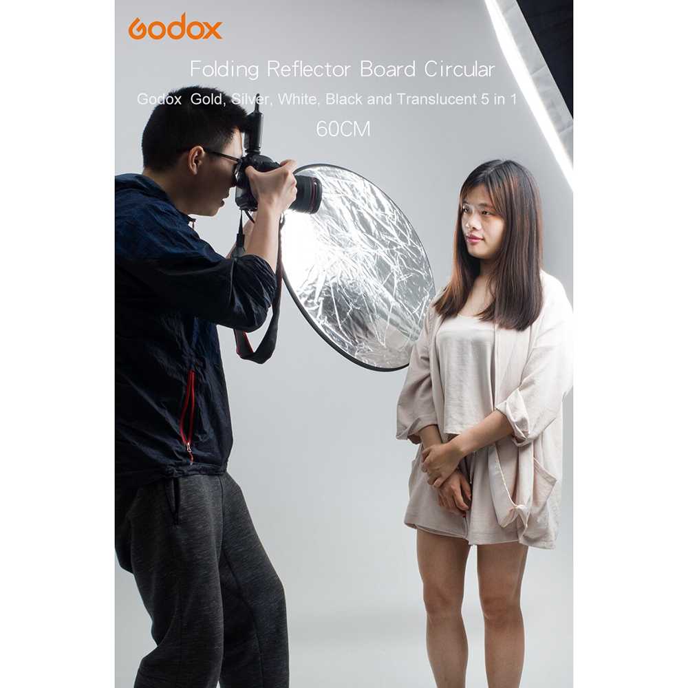 (BISA COD) FTIHSHPGodox Reflektor Cahaya Studio Foto 5 in 1 60cm - RFT-05