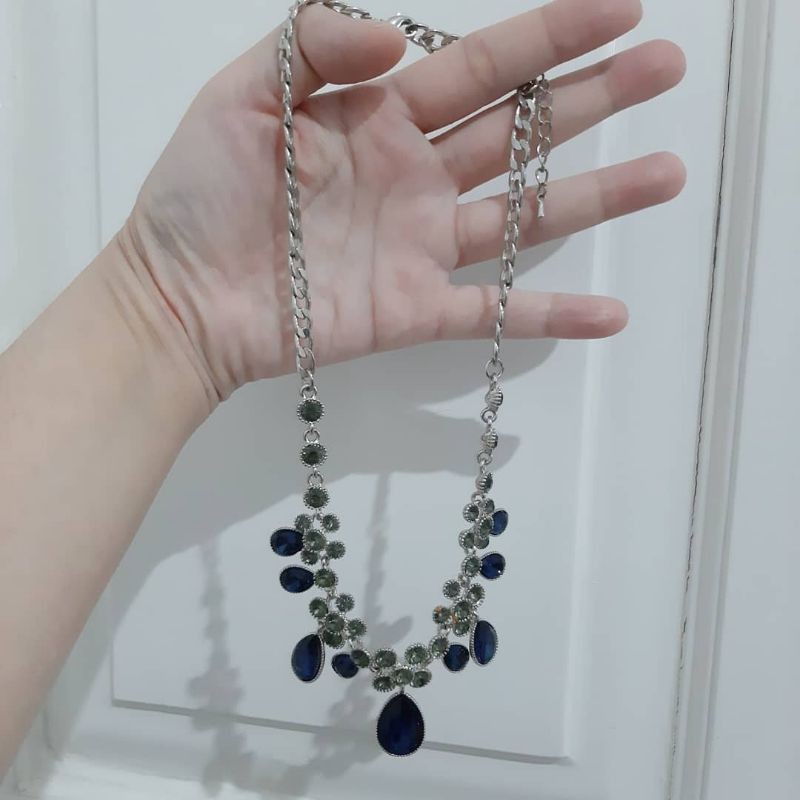 KALUNG WANITA RANTAI KECIL BLUE