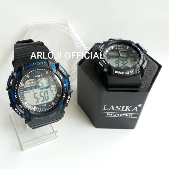 JAM TANGAN SPORT BULAT &amp; SEGI PRIA ANTI AIR PLUS BOX  ORIGINAL