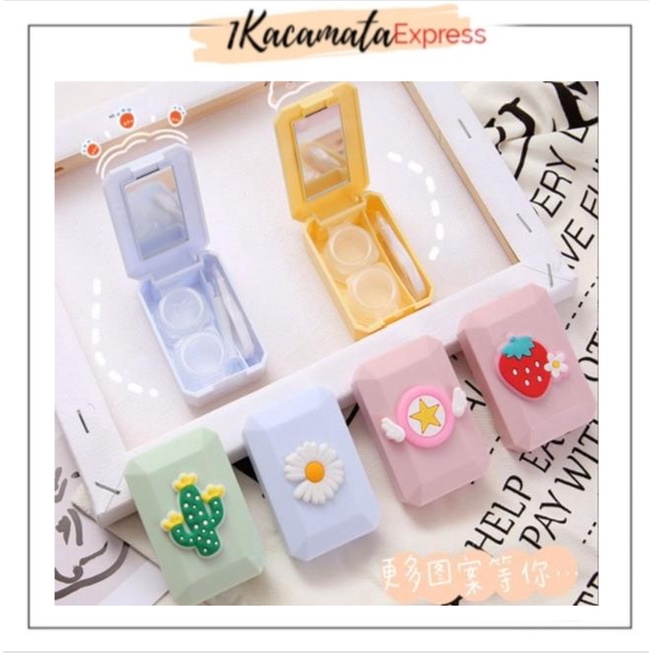 TEMPAT SOFTLENS MINI CASE FLOWER BUNGA