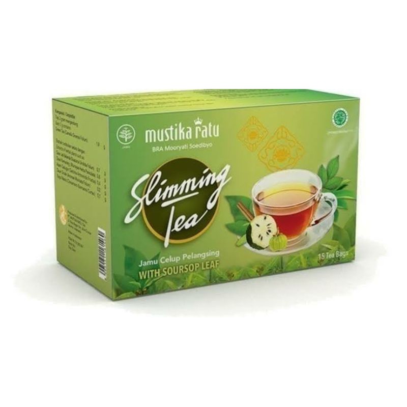 

SLIMMING TEA DAUN SIRSAK isi 15 bag - Mustika Ratu Teh Jamu Pelangsing - Diet Tea with Soursop Leaf