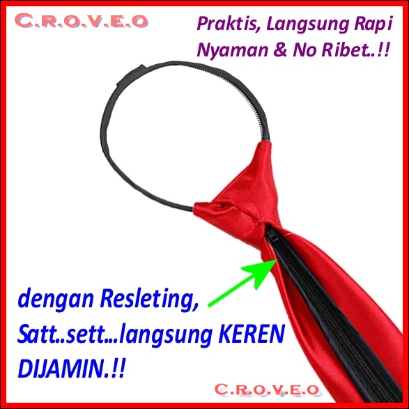 Dasi Pria Instan Siap Pakai Resleting Slim Polos 3 Inch Langsung Otomatis Kantor Ospek 3inch 8 cm Cowok Wisuda Kerja Hitam Formal Merah Biru Velcro kretekan Praktis Jadi Warna tie Perekat Restleting Sleting Ikat Sendiri Pesta Sekolah Silver Impor Murah cm