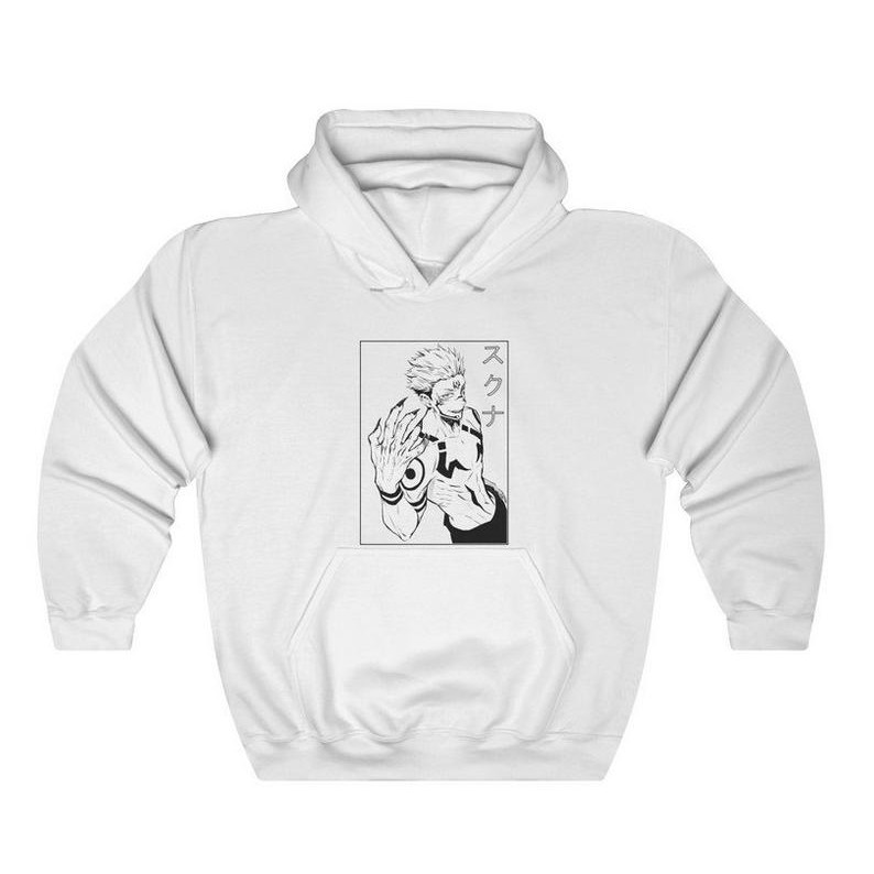 Hoodie Jujutsu Kaisen Ryomen Sukuna Kanji Anime Manga