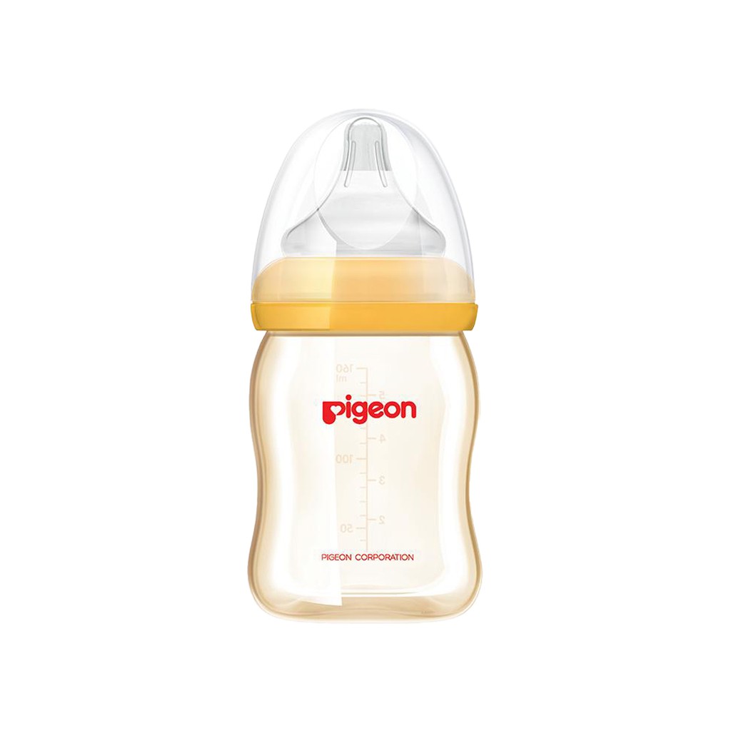 Pigeon Botol Susu SofTouch Peristaltic Plus PPSU Wide Neck Bottle 0+ Bulan 160ml