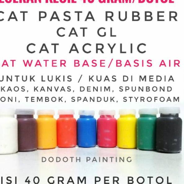 

[KODE PRODUK GJQPB4682] Eceran Kecil Cat Pasta Rubber GL Acrylic Lukis Kaos Denim Kanvas