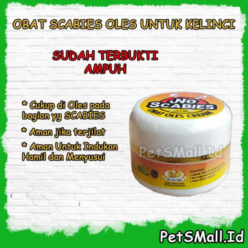 Salep obat scabies kelinci No Scabies Cream - obat jamur kelinci