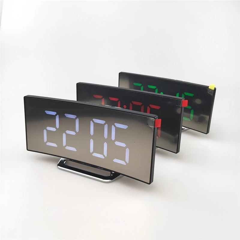 Jam Alarm Digital Dengan Layar LED + Proyektor Waktu + Snooze Untuk Meja