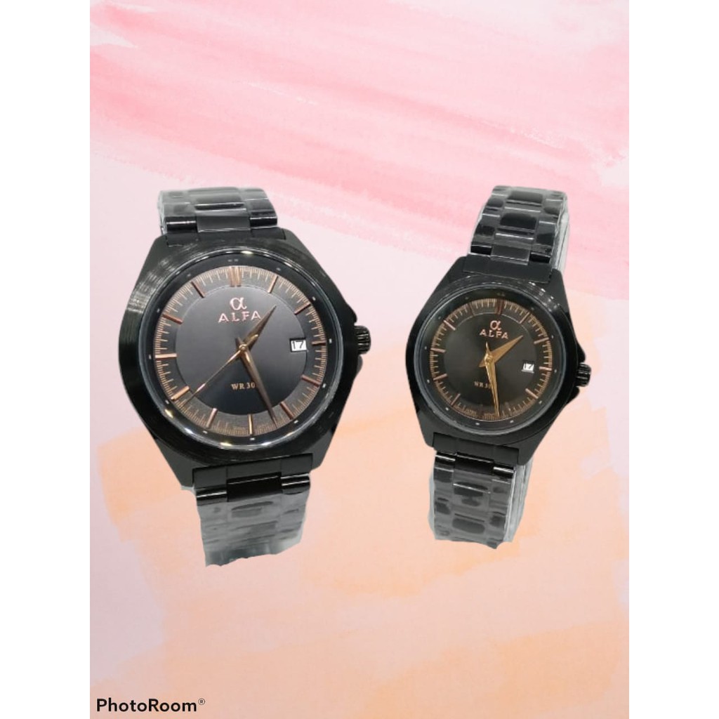Jam Tangan Alfa 88166 Rantai Tanggal Original Water Resistant