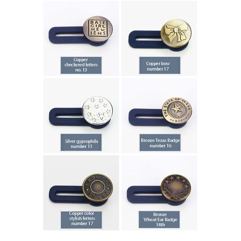 Metal Jeans Button Adjustable Removable Stapleless Untuk Wanita Tombol Logam Zinc Alloy Round Tack Buttons Aksesoris