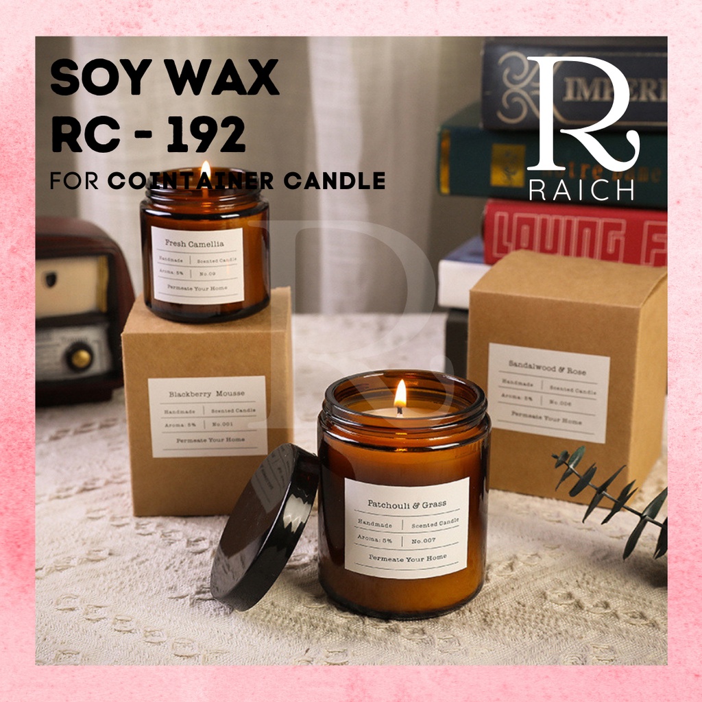 250gr SOY WAX - CONTAINER RC-192 Soy Wax 100% Pure / Natural Scented Candle Bahan Baku Lilin Kedelai Aromaterapi Import Eco Friendly