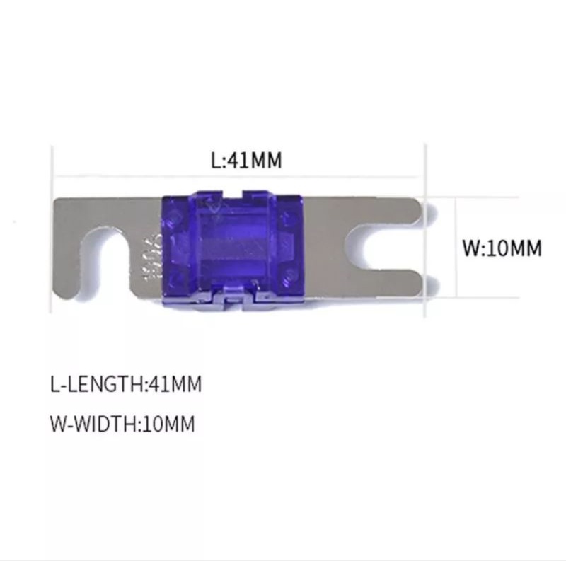 Fuse Sekering Mini ANL Silver Berlapis Nickel 12V- 32 V , 30A -100A