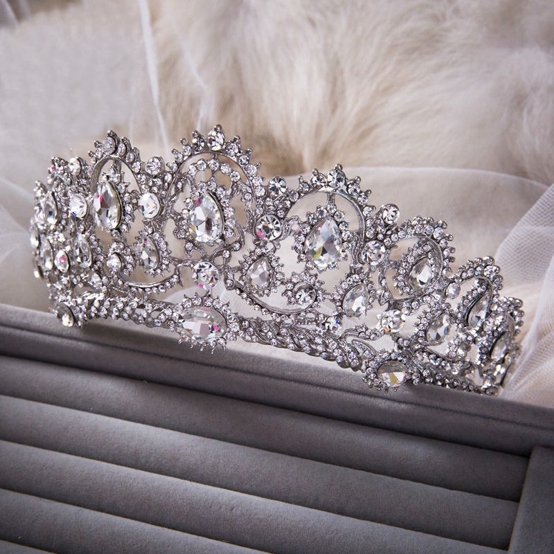 Crystal Wedding Tiara Bridal Crown Jewelry Prom Princess Queen Diadem