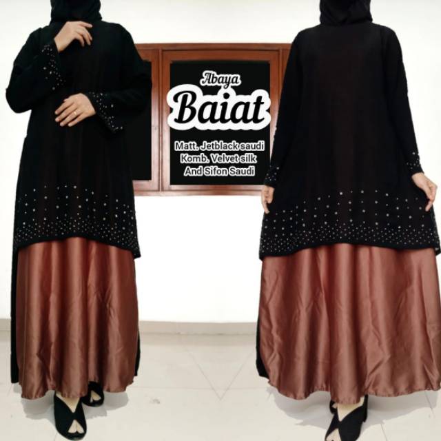 Baju Muslim Abaya Bordir Abaya dewasa baiat Baju Abaya kombinasi