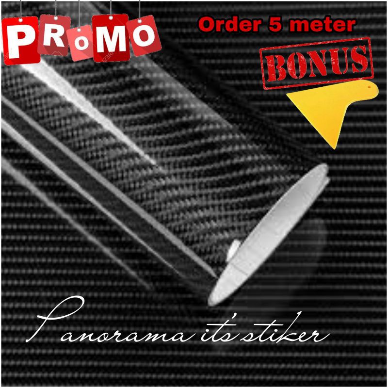STICKER SKOTLET MOTOR CARBON 5D / STIKER CARBON 5D GLOSSY / SCOTLET MOTOR CARBON 5D /KARBON 5D HITAM