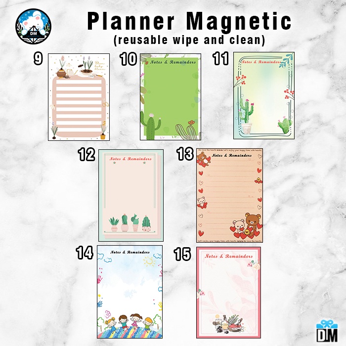 

H7Y Planner Magnetic Papan Jadwal Magnet Sticky Notes Memo Tempel Magnet Murah Jadwal Harian Bisa