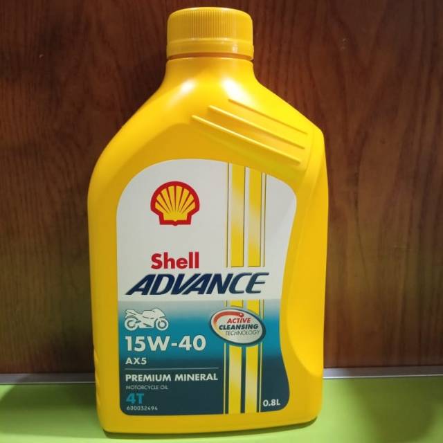 Oli Mesin Shell Advance AX5 0.8L 4T -SAE 15W40