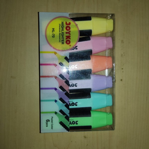 

SET STABILO JOYKO Highlighter Berwarna HL-70 Pastel Color 1 Set 6 Pcs