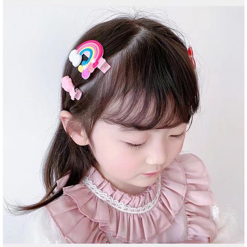 [PRINCESS KESLI]14 in 1 Jepitan Rambut Anak Perempuan Cewek Korea Lucu Pita Rambut Anak Ikat Rambut Anak Perempuan Set Jepitan Rambut Anak perempuan