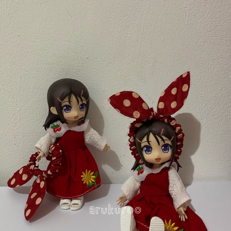 Baju Nendoroid Clothes Sunflower Cherry Dress Set YMY Yomane OB11 DOD