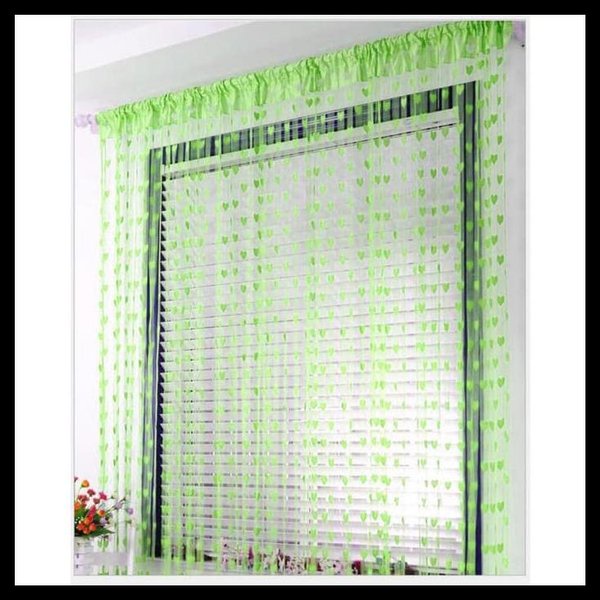 Tirai benang Love motif korean style dekorasi interior kamar mandi Gliter bathroom door curtain new