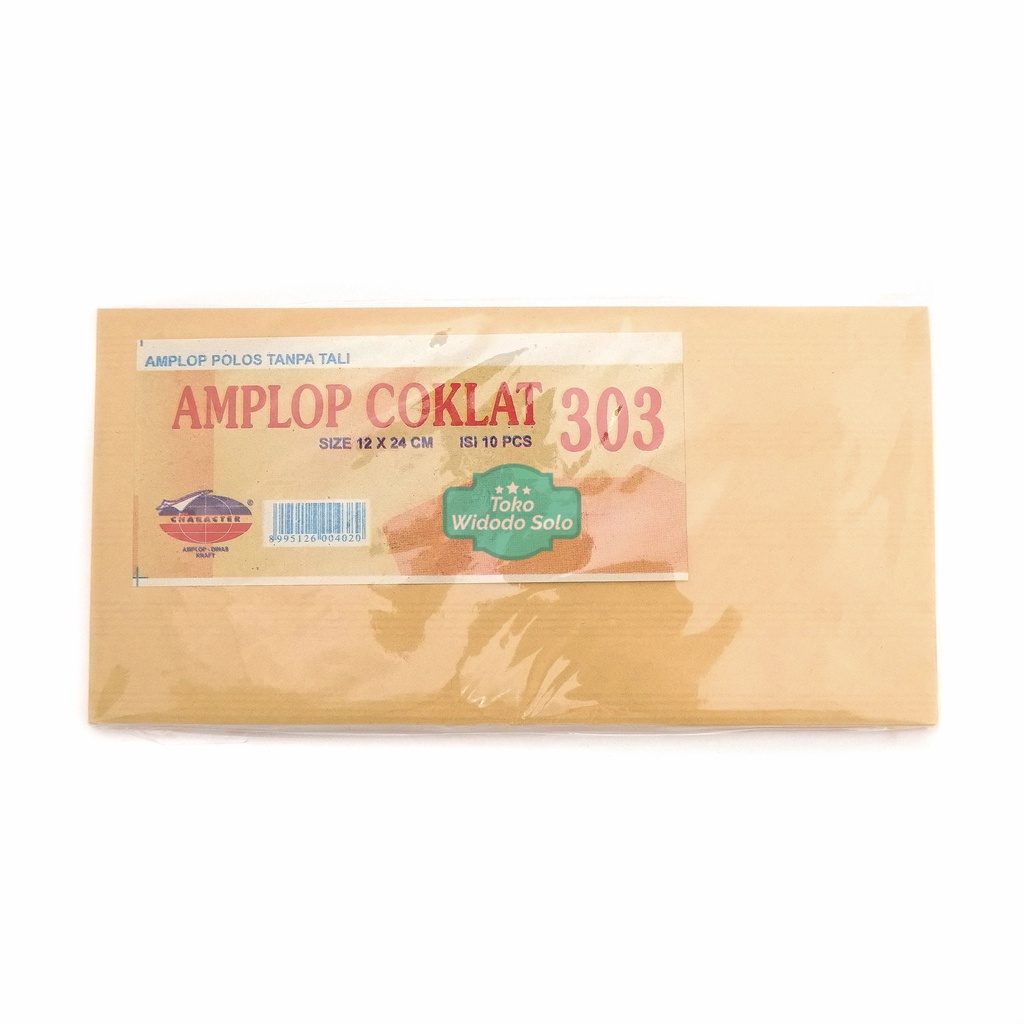 

1 PACK (ISI 10) Amplop Coklat 303 Polos Tali 12x24cm