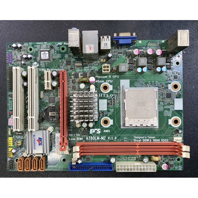 Motherboard AMS ECS A780LM-M2 Socket AM3 DDR3 Second