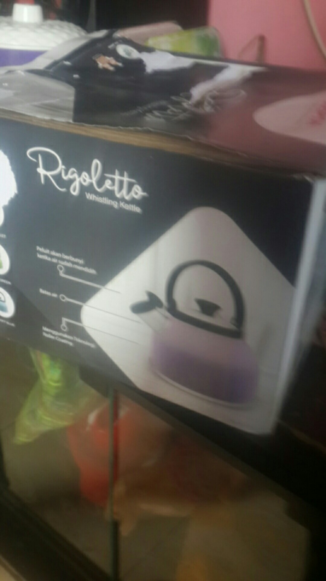 Maspion Alu Teko Air Rigoletto / Teko / Ceret Bunyi Siul Rigoleto Whistling Kettle Anodize 3 Liter