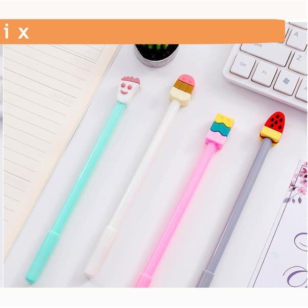

SEMIKO JP49 Pulpen Ice Cream Pena Es Krim Pen Bolpoint Karakter Makanan Lucu
