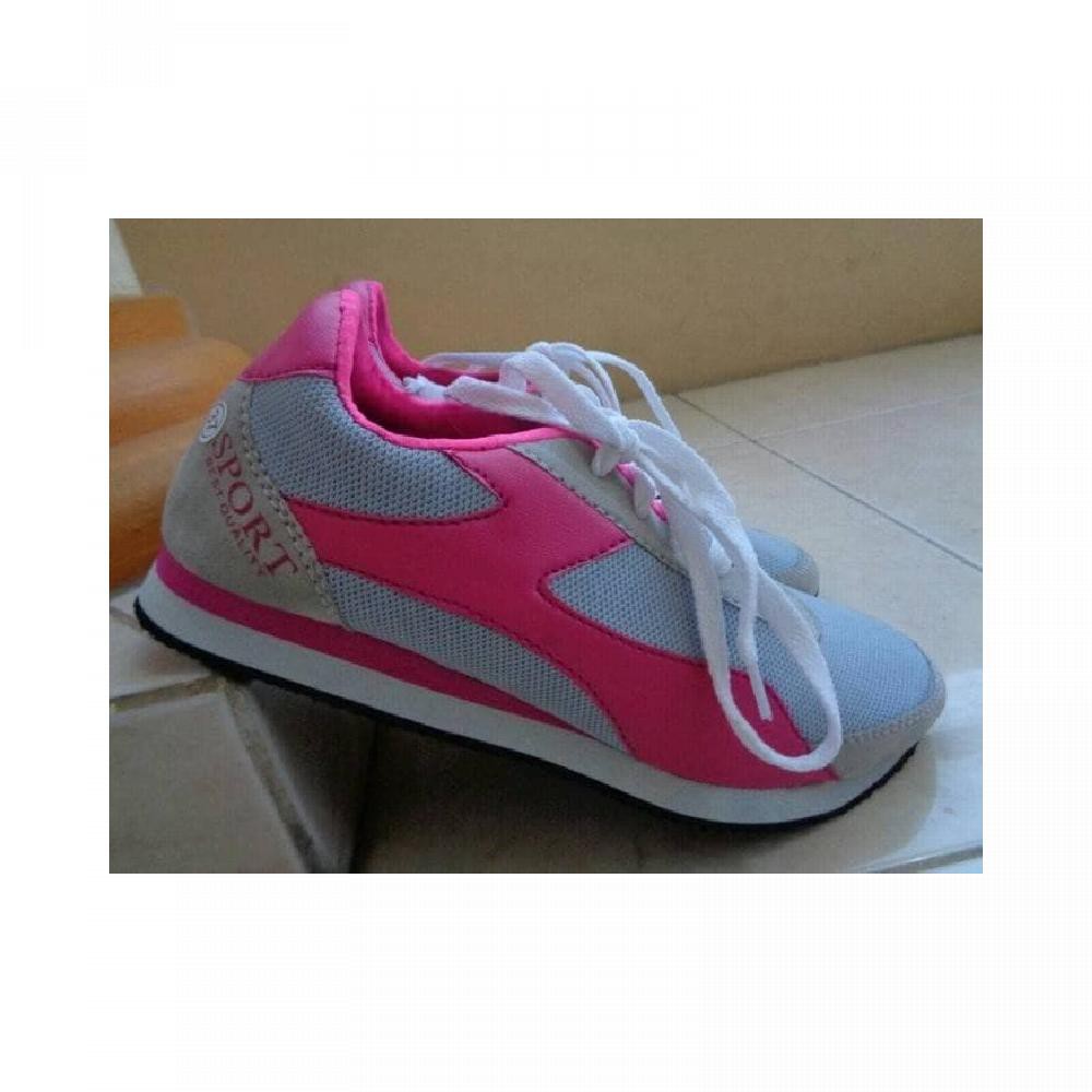 SEPATU OLAH RAGA WANITA KETS SPORT WARNA ABU PINK SENAM SNEAKERS MURAH - Abu-abu Muda 38 | Shopee Indonesia