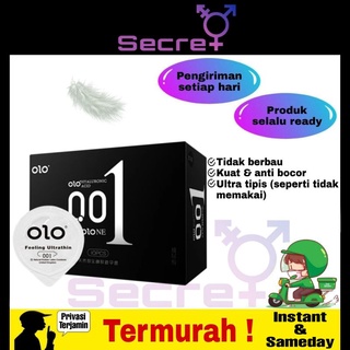 Image of PREMIUM OLO CONDOM ULTRATHIN | KONDOM ULTRA TIPIS 0,01 MM (BLACK NORMAL - 1 PCS)