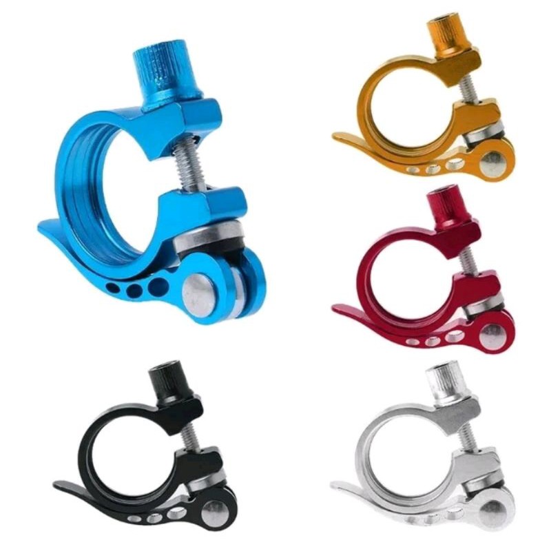 Seatclamp penjepit saddle jok seatpost tiang sadel alloy alumunium clemp klem QR 31.8 for 27.2 MM