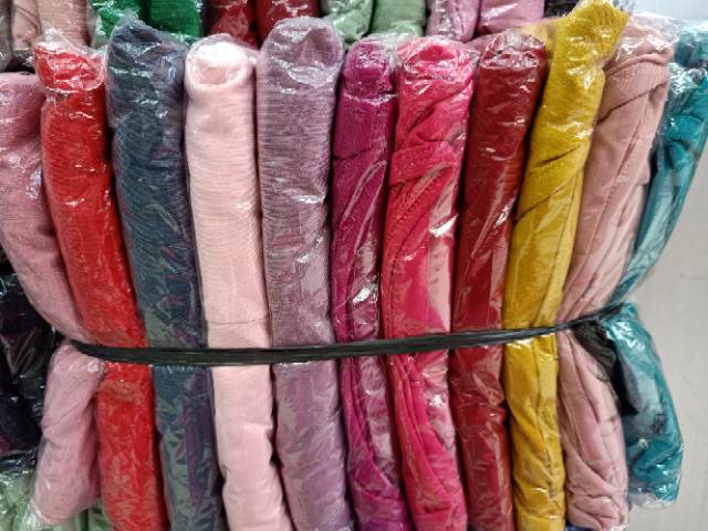 Gamis jersey rempel bawah (aura)