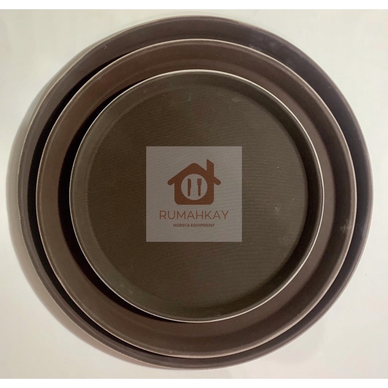 Nampan Baki Tray Bulat Anti Slip 16 inch