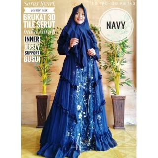 SET GAMIS SYARI BAJU  MUSLIMAH CANTIK BRUKAT LEBARAN BUSUI 