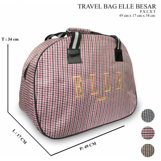 TAS JINJING PAKAIAN ELLE BESAR MOTIF KOTAK / TAS TRAVEL / UKURAN JUMBO MURAH