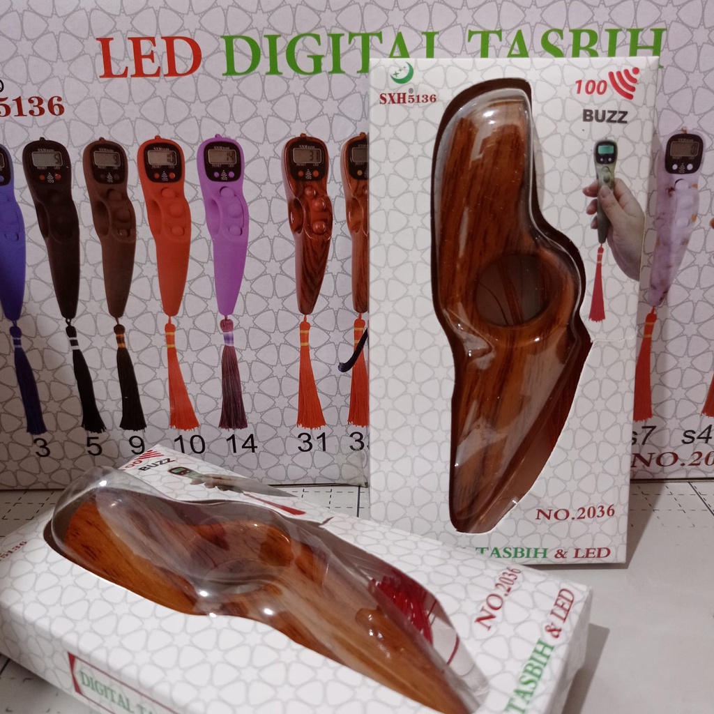 Tasbih Digital Premium Motif Kayu - Terbaru