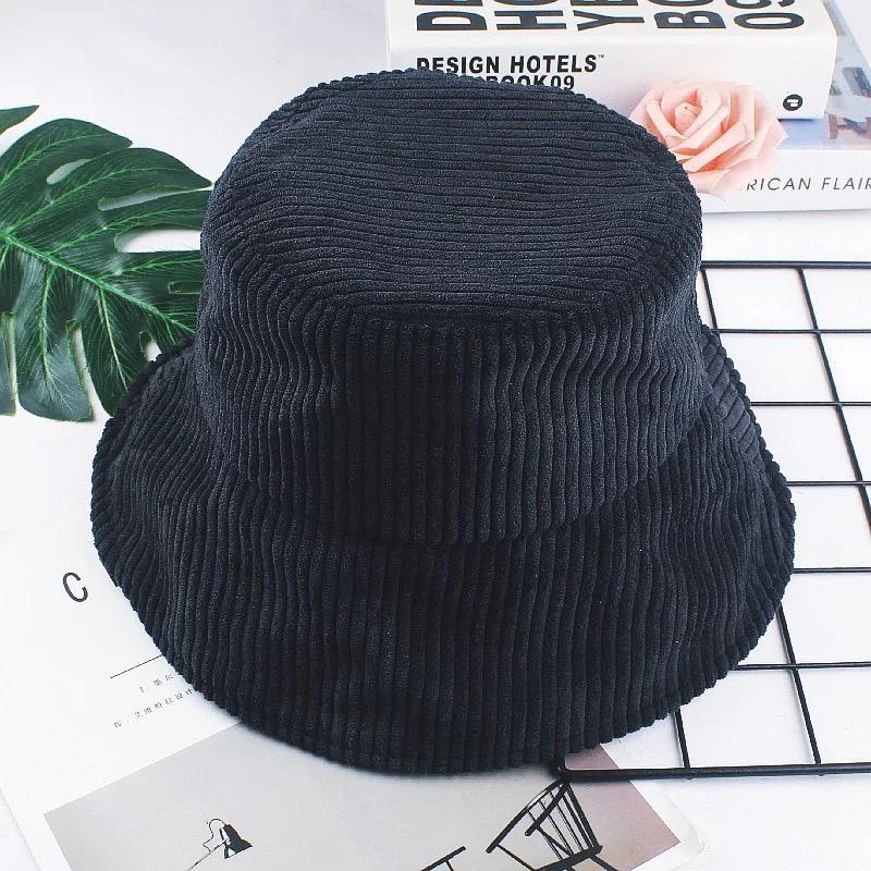 Topi Bucket Adjustable Bahan Corduroy Fleece Gaya Barat Untuk pria dan wanita / Bucket Corduroy Viral Bisa Bayar Di Tempat