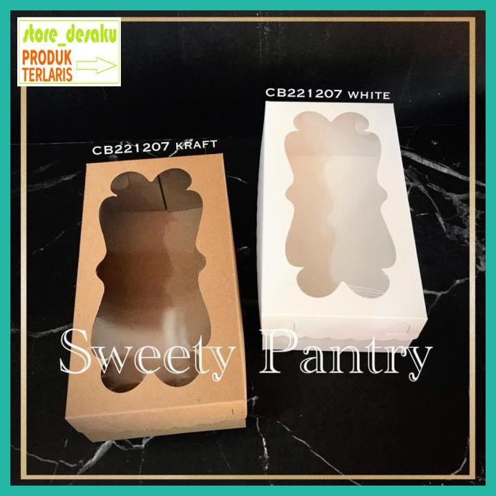 

Yrey5Y- Dus Kue / Packaging Cake / Cake Box 22X12X7Cm Kraft Brown Tgdr6E-