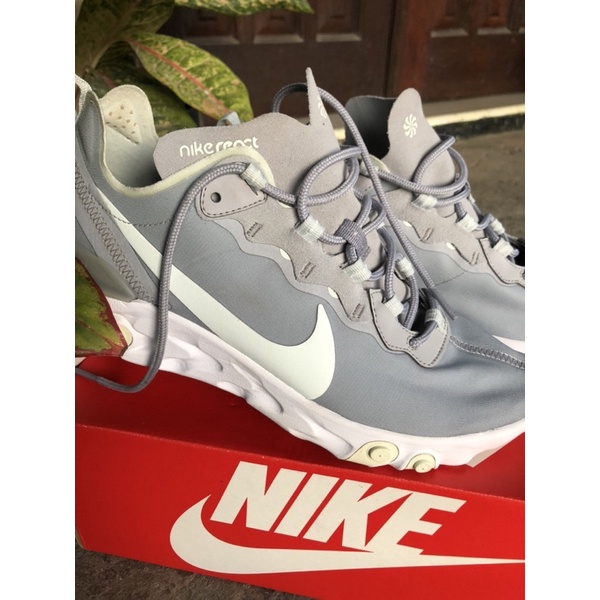 nike grey react element 55 trainers