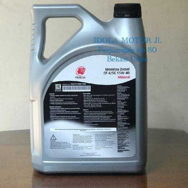 OLI IDEMITSU DIESEL SAE 15W-40 CF-4/SG ISI 5 LITER