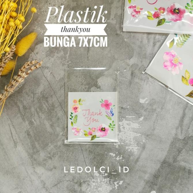 

PLASTIK COOKIES PLASTIK BUNGKUS SOUVENIR THANK YOU BUNGA ledolci92 Murah