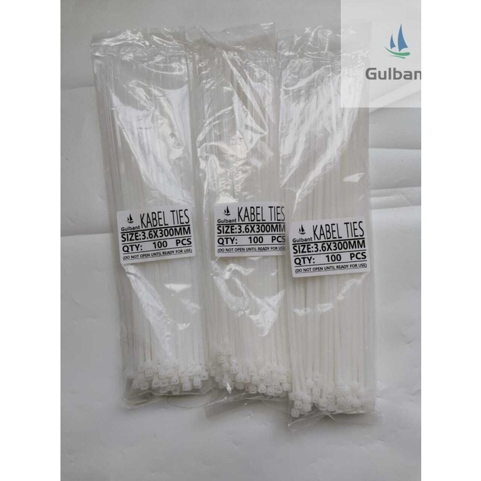

ORGANIZER-DOCUMENT- KABEL TIES CABLE TIE 3.6 X 300MM (30CM) CV 300 KUALITAS BAIK - PUTIH -DOCUMENT-