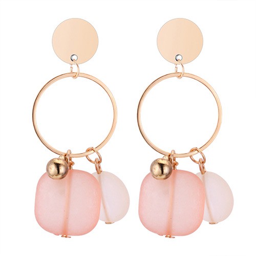 LRC Anting Tusuk Sweet Round Shape Decorated Y5938X