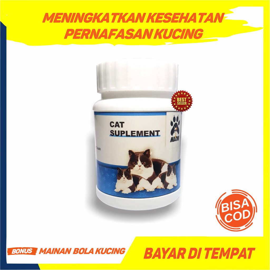 MEOW VITAMIN KUCING MENINGKATKAN KESEHATAN PERNAFASAN KUCING VITAMIN D2