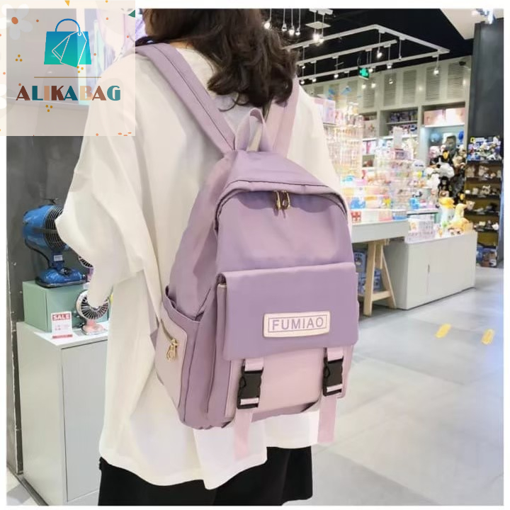 ALIKA BAG - Tas Ransel Wanita Ransel Tahan Air Fashion Korean Style