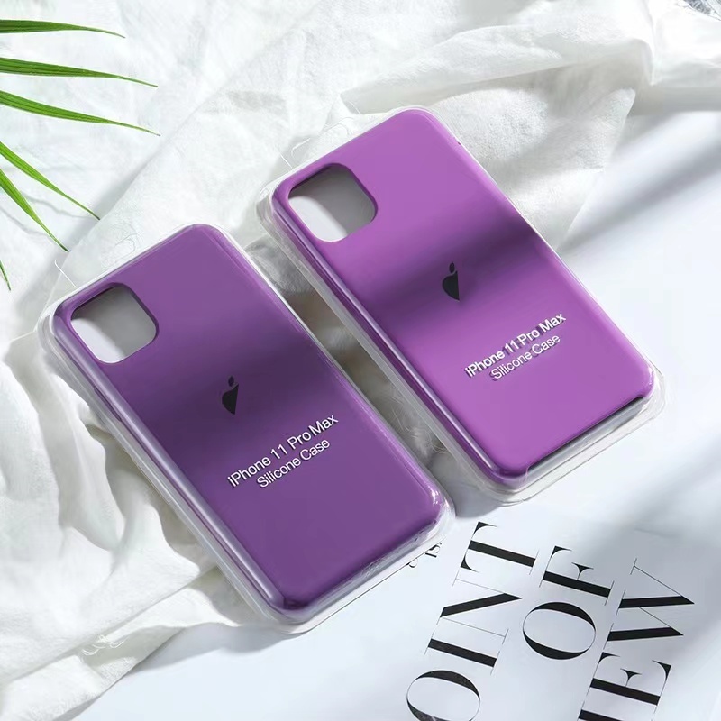 Case Silikon Cair iphone 14 Pro MAX 13 Pro MAX 12 Pro MAX 11 Pro MAX XR Xs MAX 7plus8 Plus 6S Plus Pencegah Jatuh Serat Bertatahkan logo Soft Casing