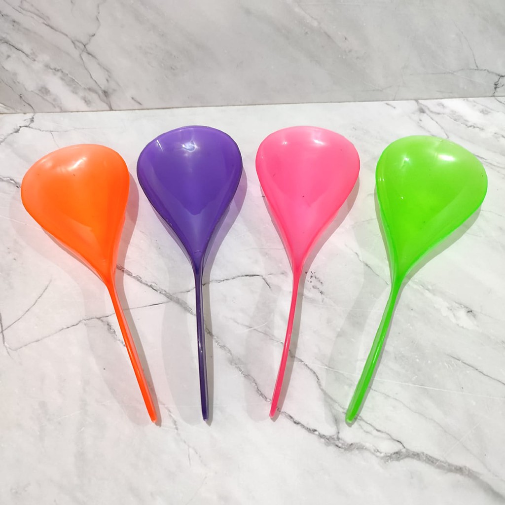 centong nasi  kuah / entong sendok nasi murah plastik pelangi / cheap rice spoon shovel