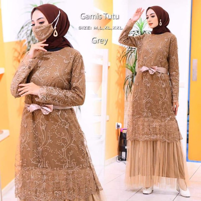 PRODUK ORIGINAL/FASHION MUSLIM/GAMIS TUTU/GAMIS MEWAH